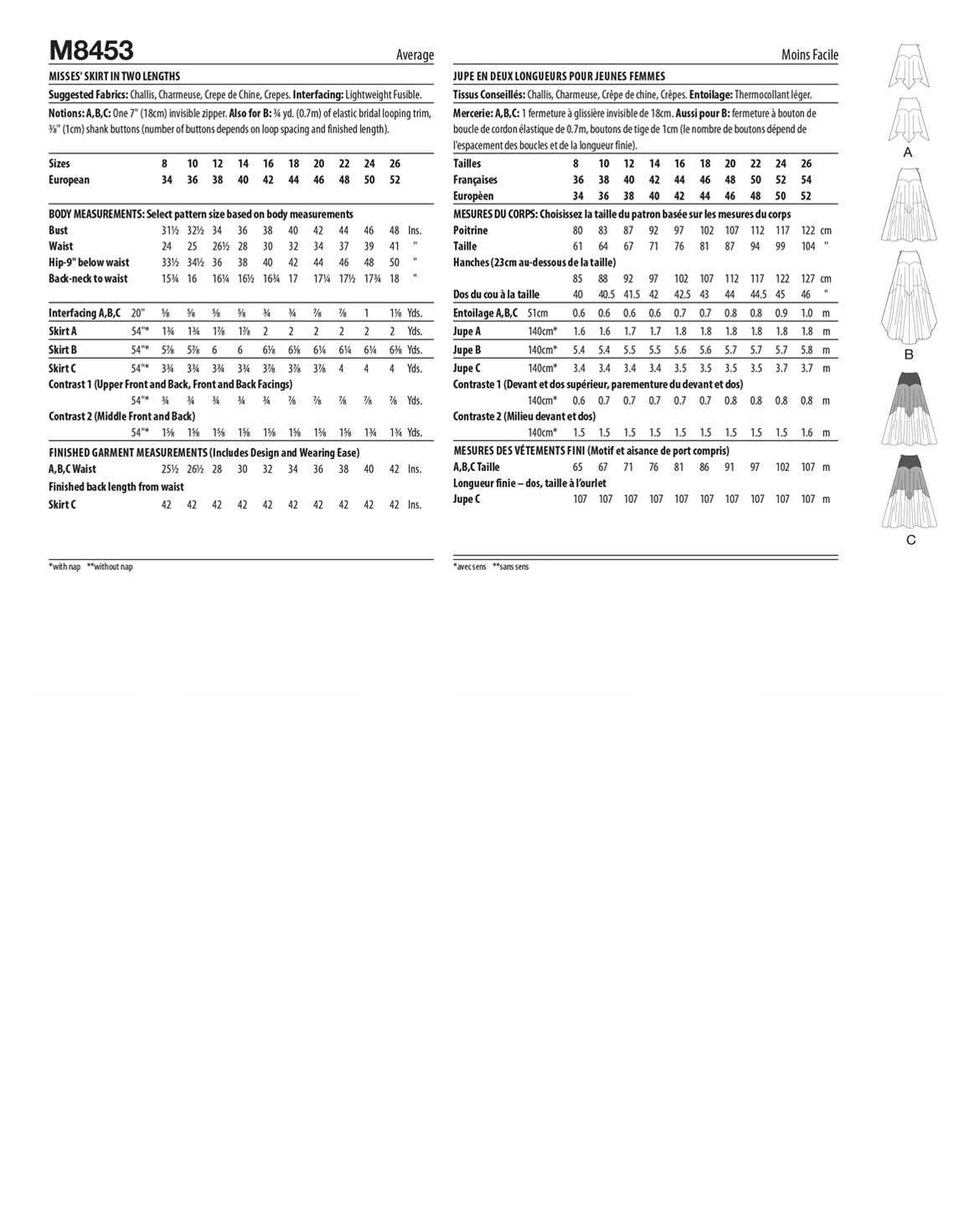 PDF-symønster - McCall´s 8453 - Nederdel - Dame | Billede 4