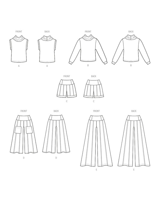 Symønster PDF-symønster - McCall´s 8456 - Top Bukser Trøje - Dame | Billede 1