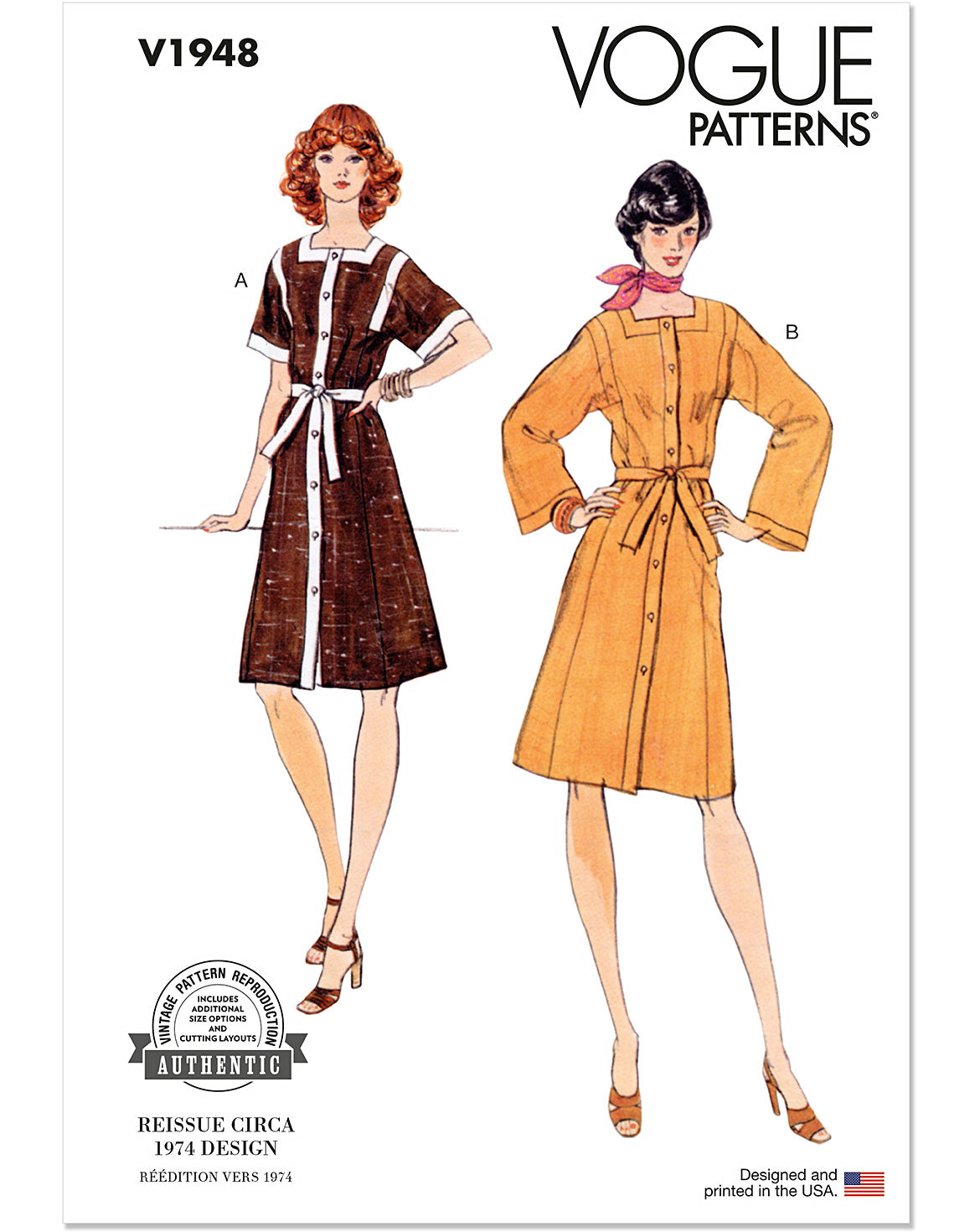 Symønster Vogue Patterns V1948 - Kjole Vintage - Dame | Billede 3