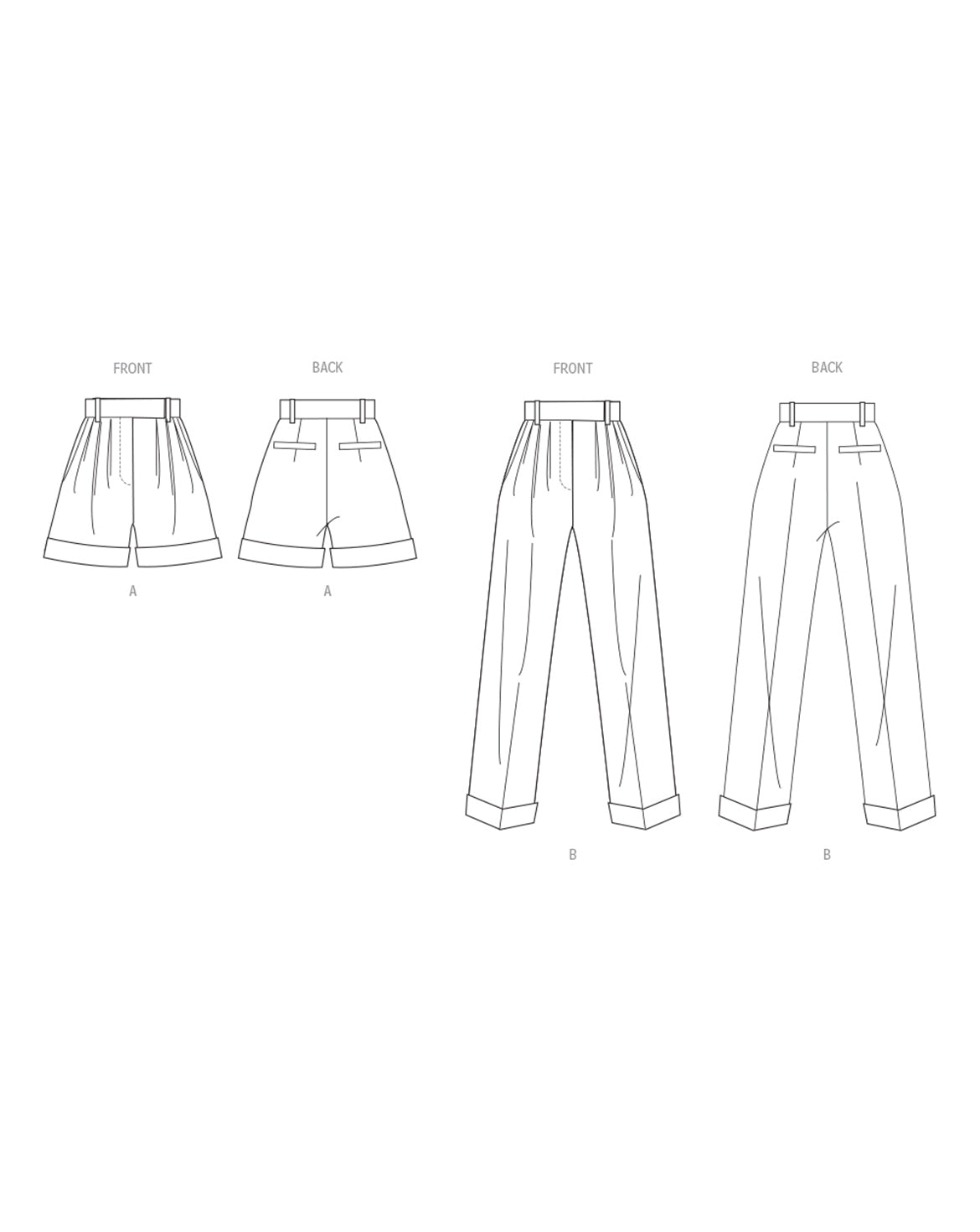 Symønster Vogue Patterns 2014 - Bukser Shorts - Dame | Billede 4