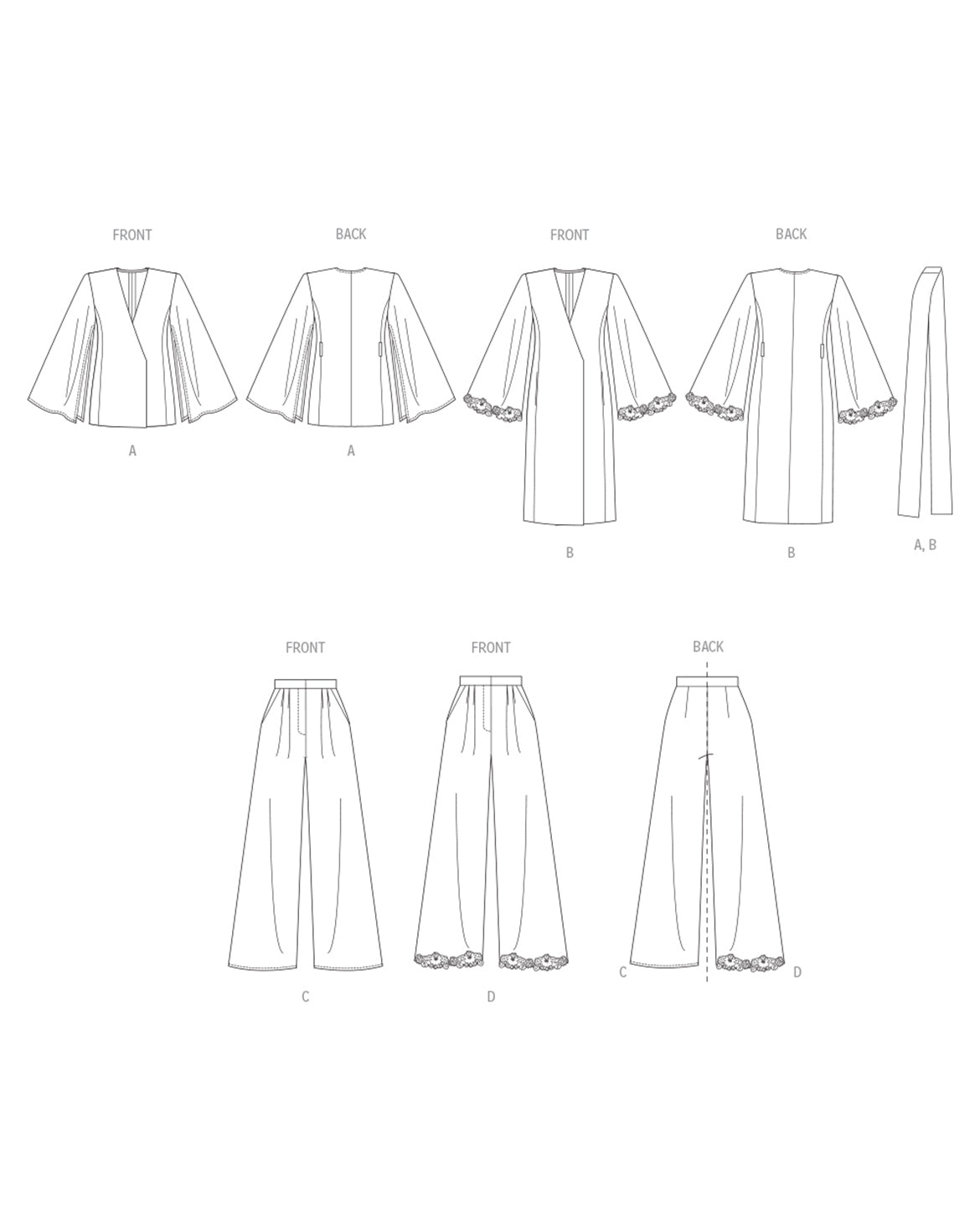 Symønster Vogue Patterns 2020 - Pyjamas - Dame | Billede 4