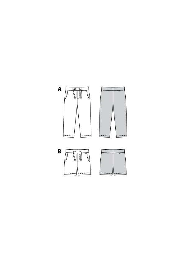 Symønster Burda 9292 - Bukser Shorts - Dreng | Billede 8