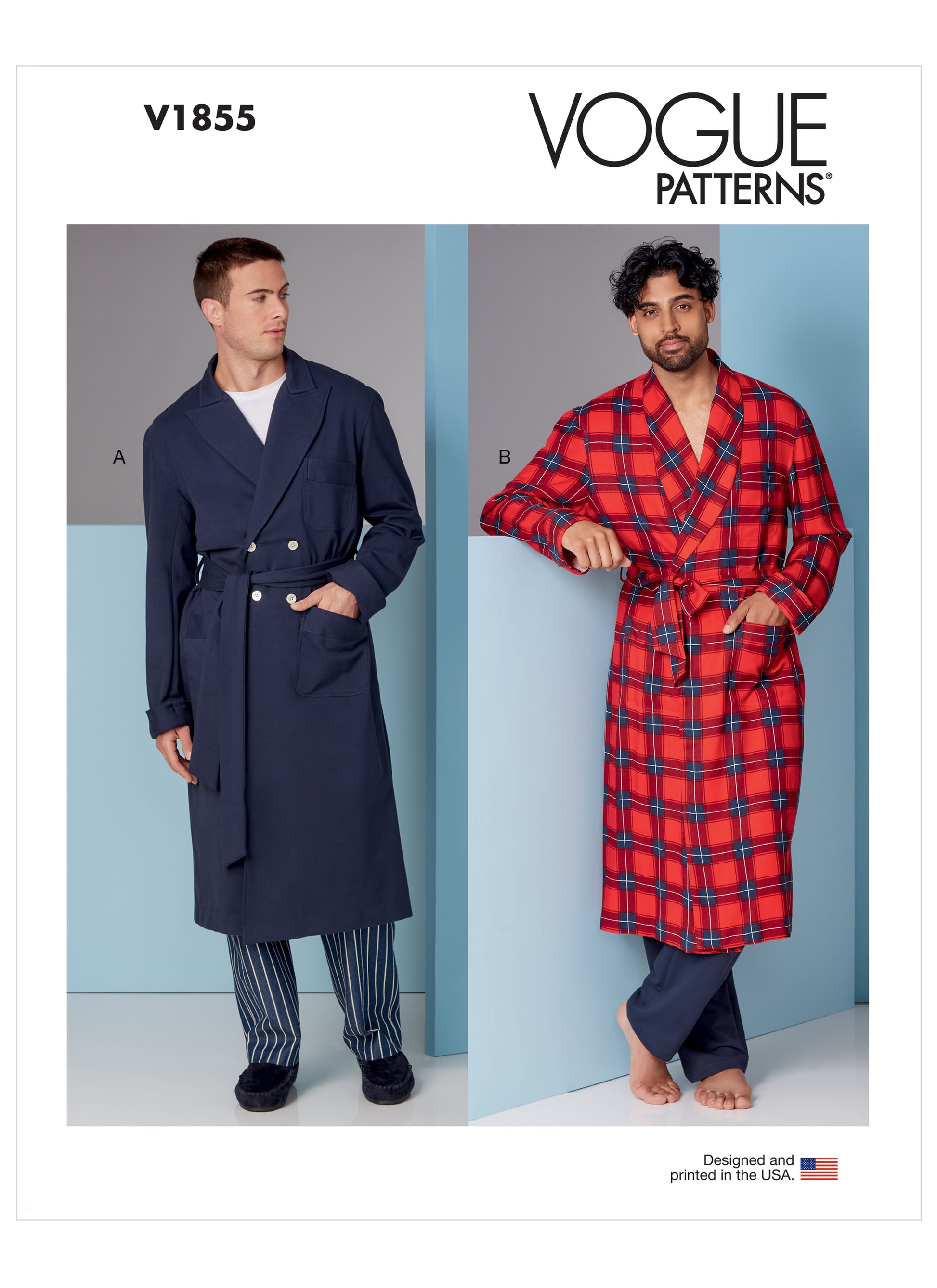 Symønster Vogue Patterns 1855 - Pyjamas - Herre | Billede 3