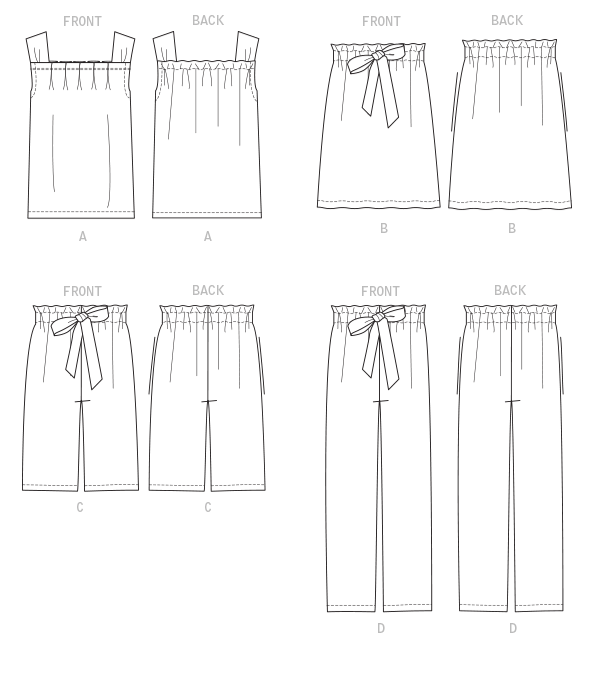 Symønster McCall´s 7942 - Top Bukser Nederdel Trøje Shorts - Dame | Billede 4