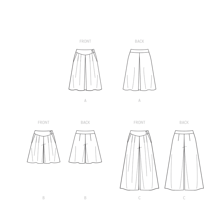 Symønster McCall´s 8260 - Bukser Nederdel Shorts - Dame | Billede 6