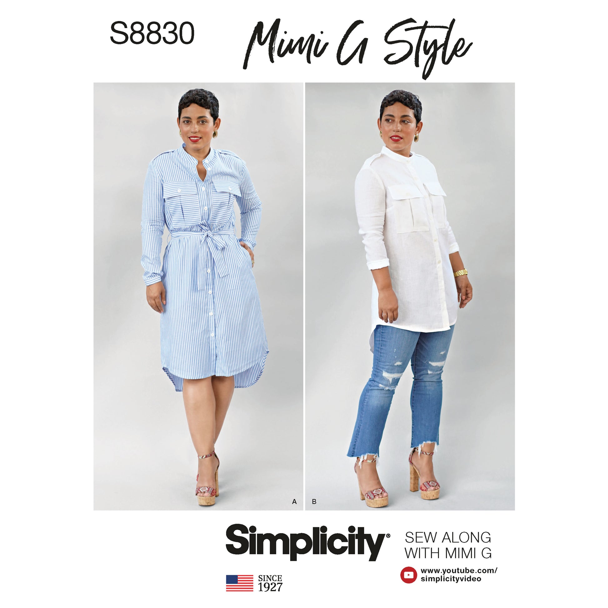 Symønster Simplicity 8830 - Kjole Skjorte - Dame | Billede 5