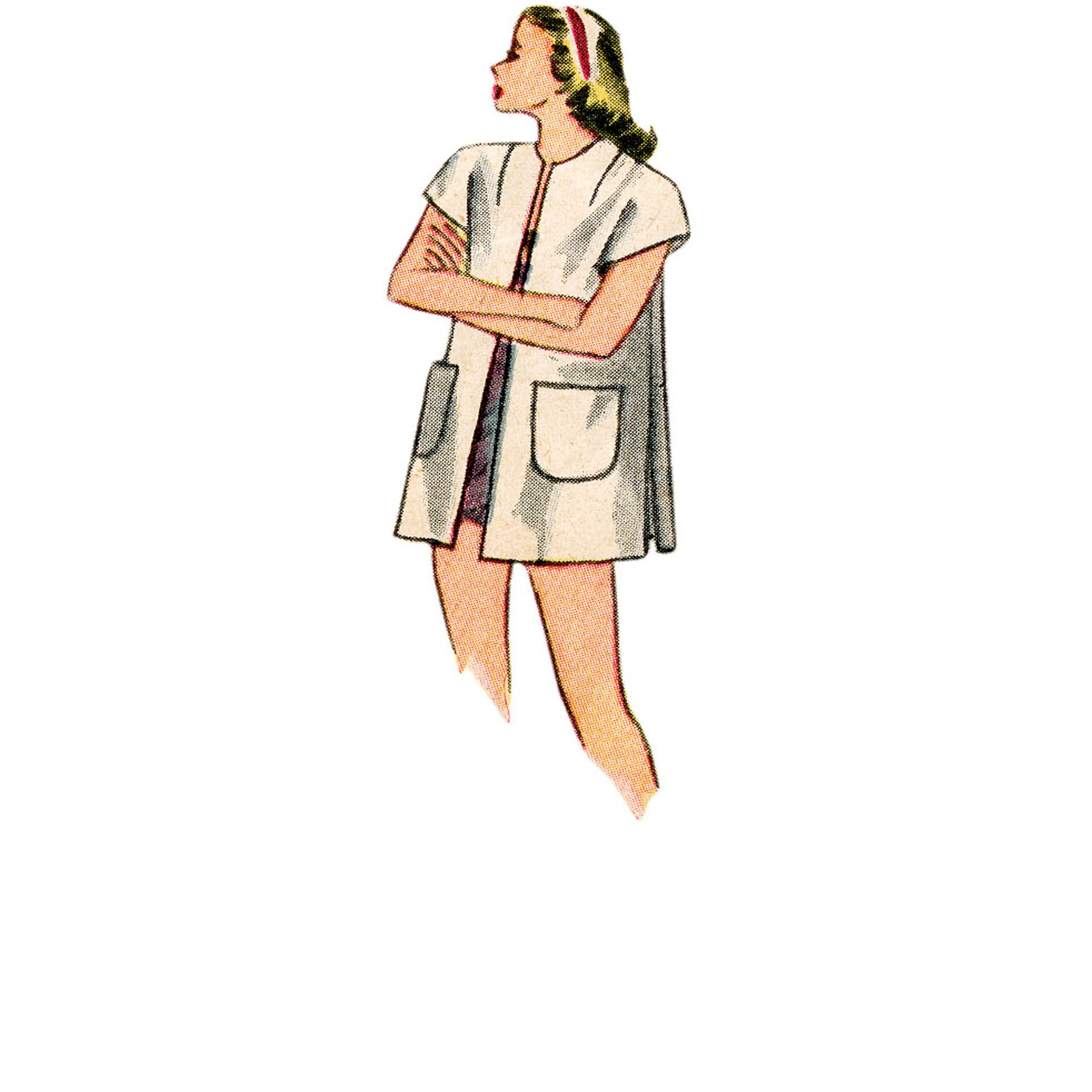 Symønster Simplicity 8932 - Frakke Badetøj Top Nederdel Vintage Shorts - Dame - Svømme | Billede 5