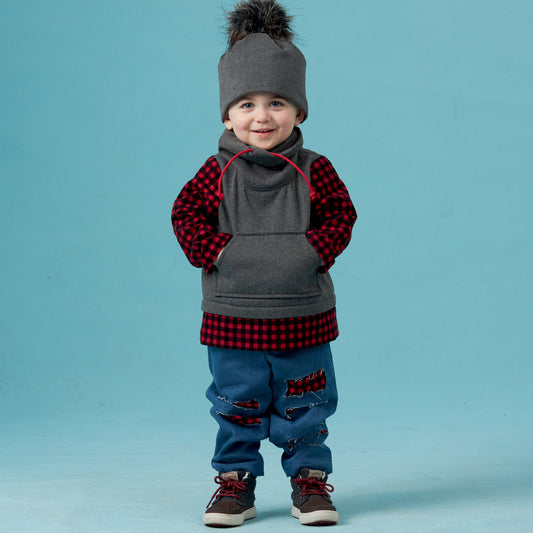 Symønster Simplicity 8997 - Top Bukser - Baby Pige Dreng - Hat | Billede 2