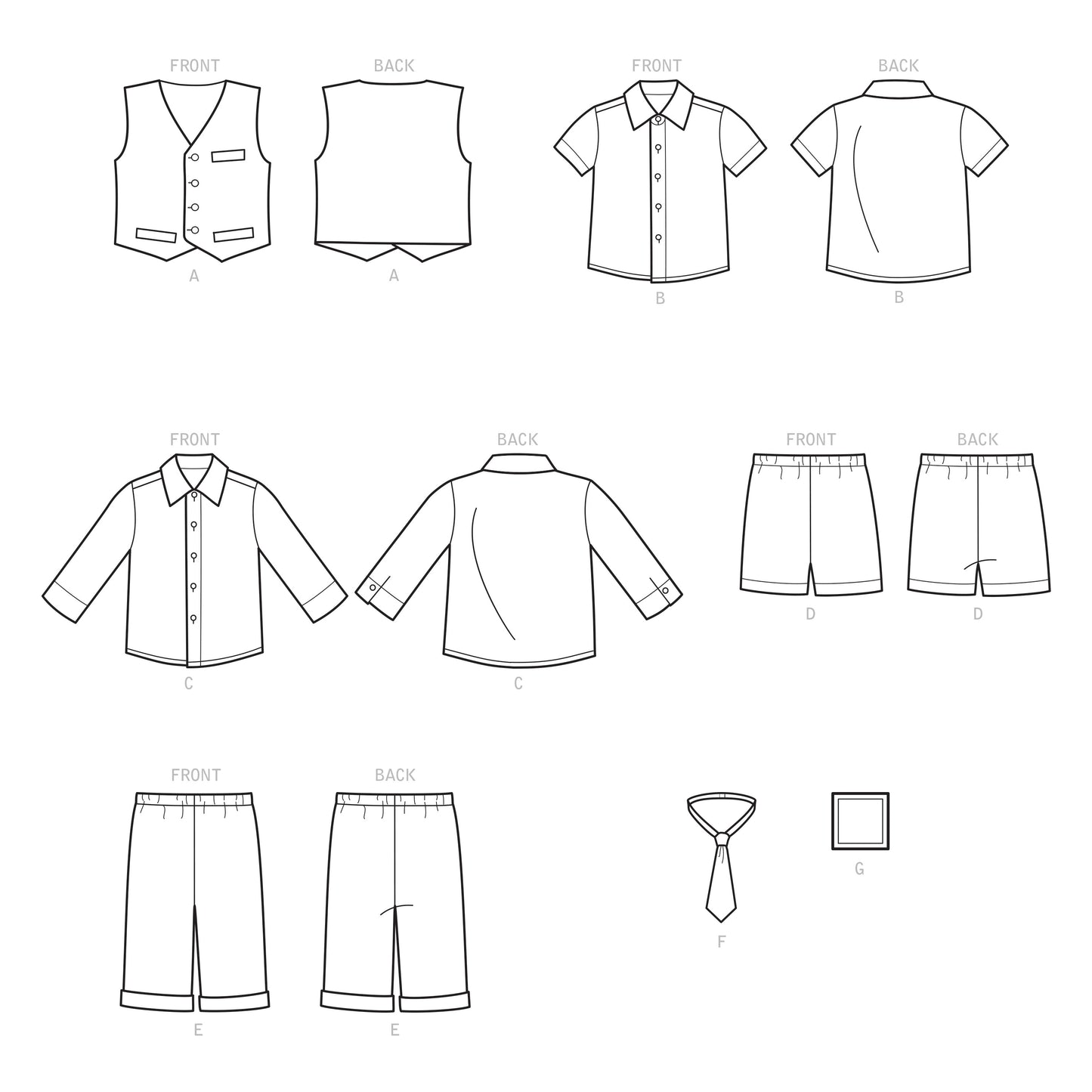 Symønster Simplicity 9194 - Bukser Skjorte Shorts Veste - Baby | Billede 5