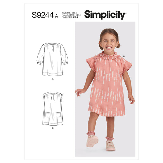 Symønster Simplicity 9244 - Kjole - Baby | Billede 2