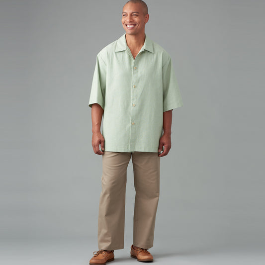 Symønster Simplicity 9279 - Bukser Skjorte Shorts - Herre - Idræt | Billede 1