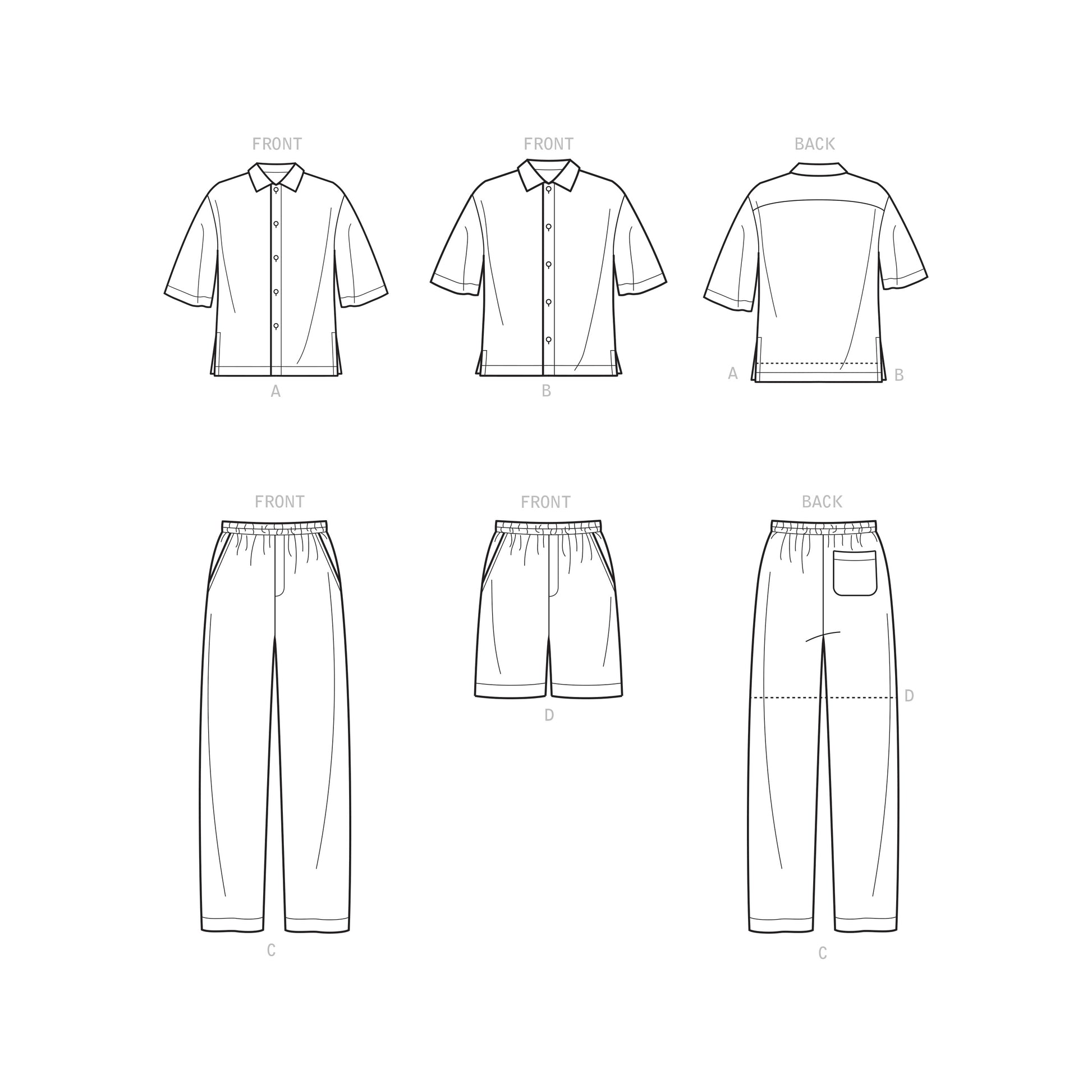 Symønster Simplicity 9279 - Bukser Skjorte Shorts - Herre - Idræt | Billede 8