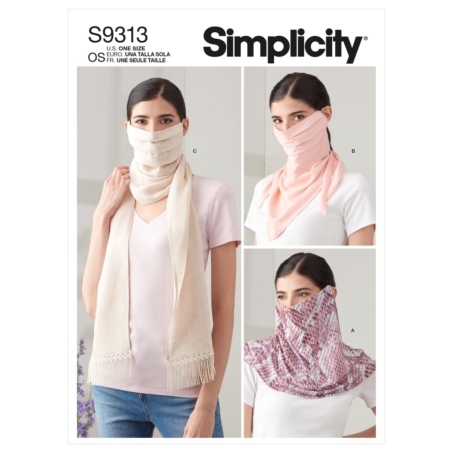 Symønster Simplicity 9313 - Rekvisiter Sjal | Billede 4