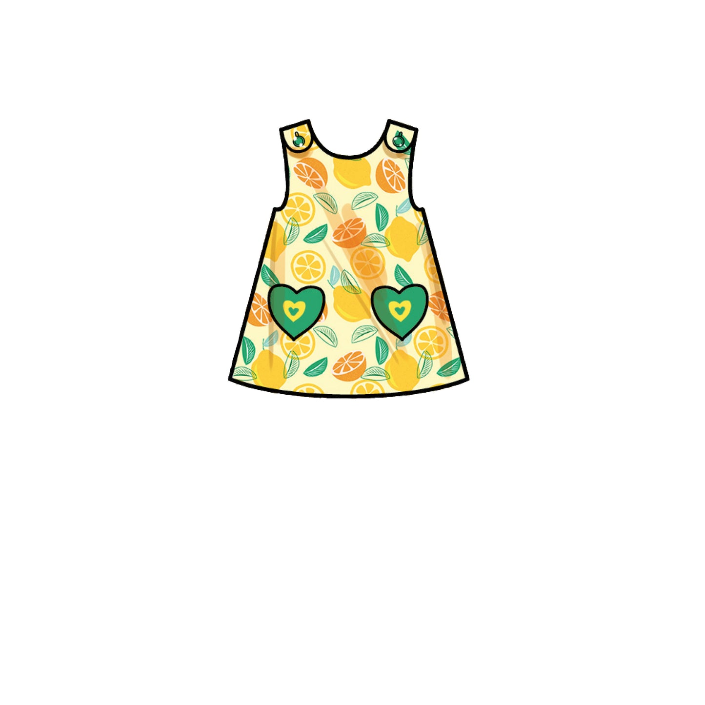 Symønster Simplicity 9318 - Kjole Shorts - Baby Pige | Billede 3
