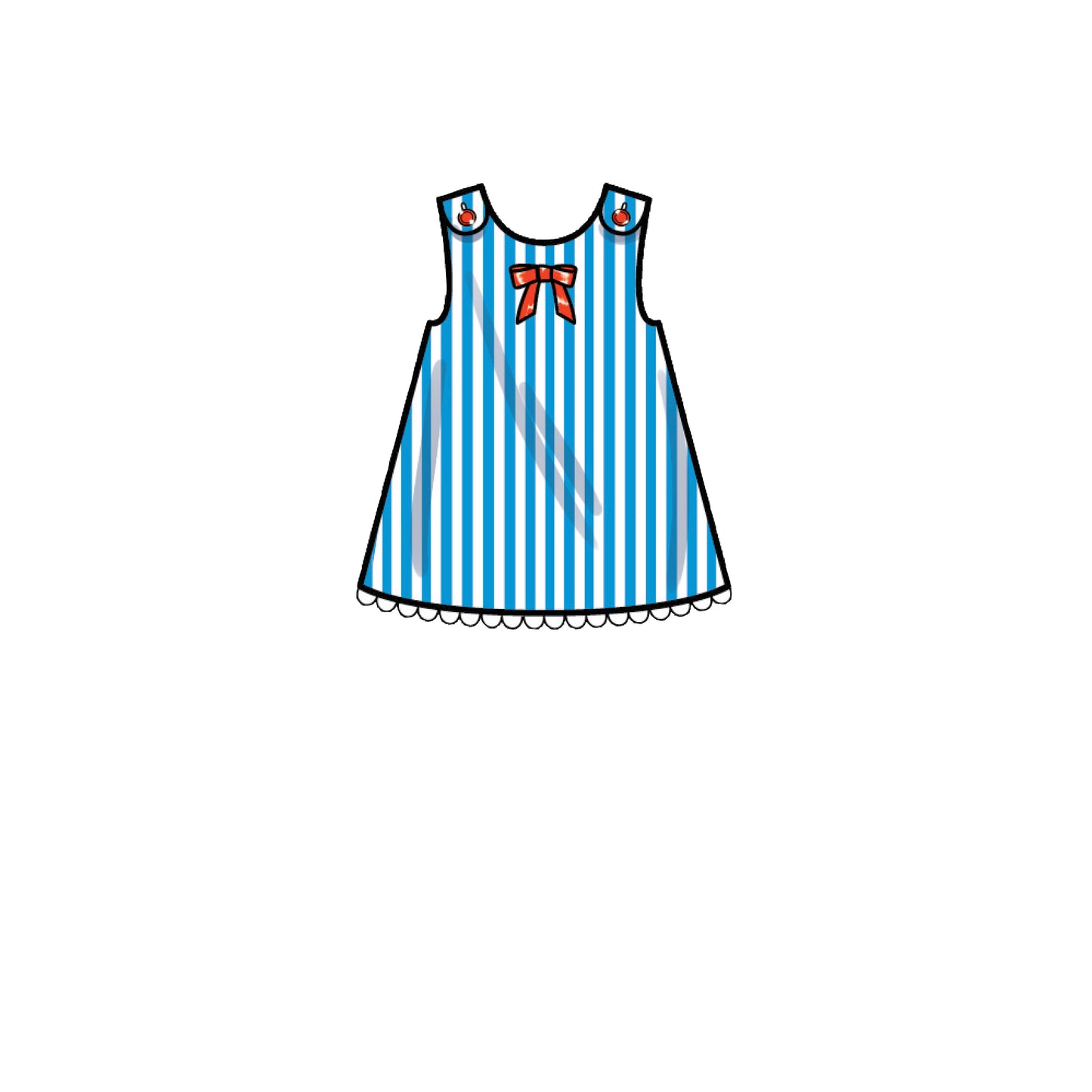 Symønster Simplicity 9318 - Kjole Shorts - Baby Pige | Billede 6