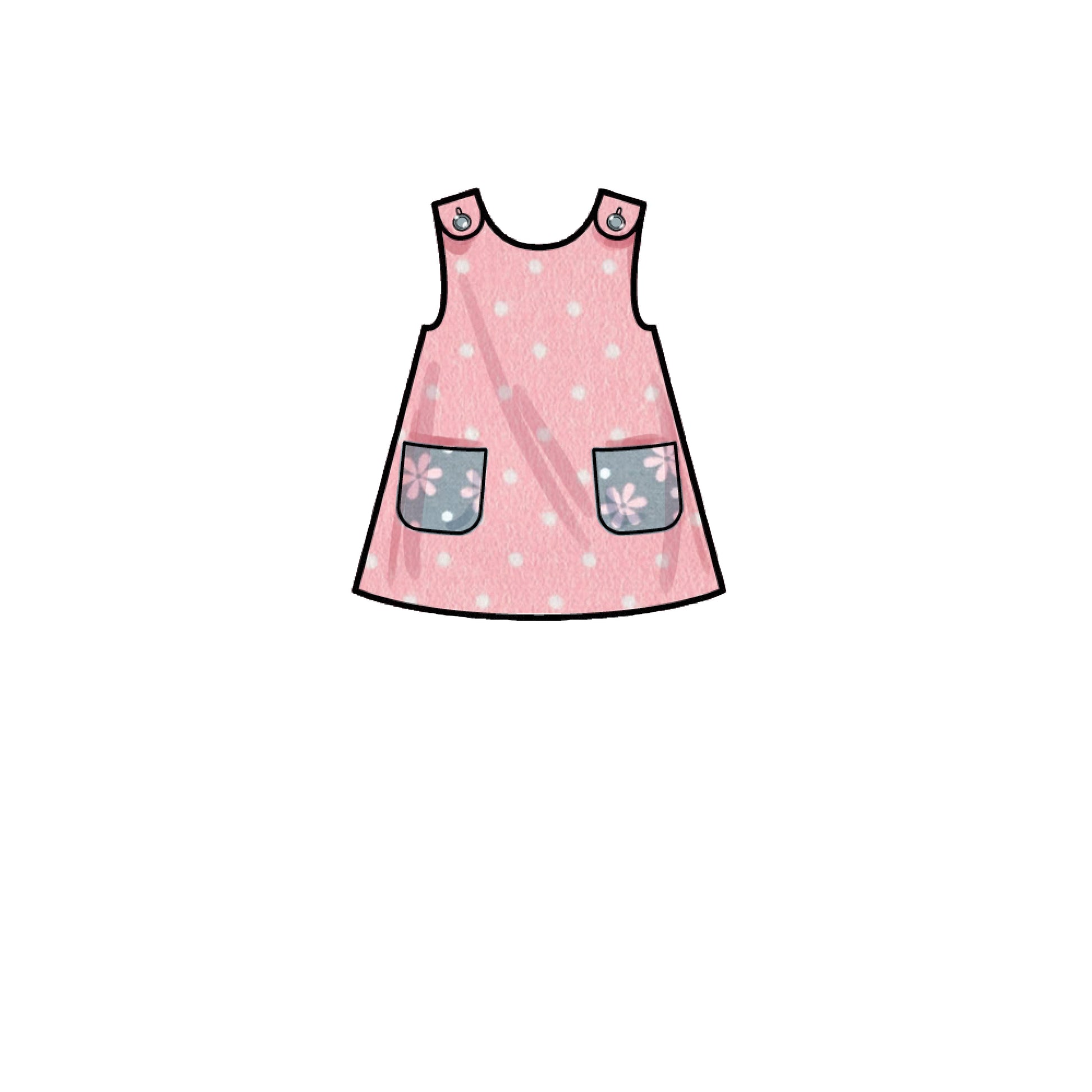 Symønster Simplicity 9318 - Kjole Shorts - Baby Pige | Billede 8
