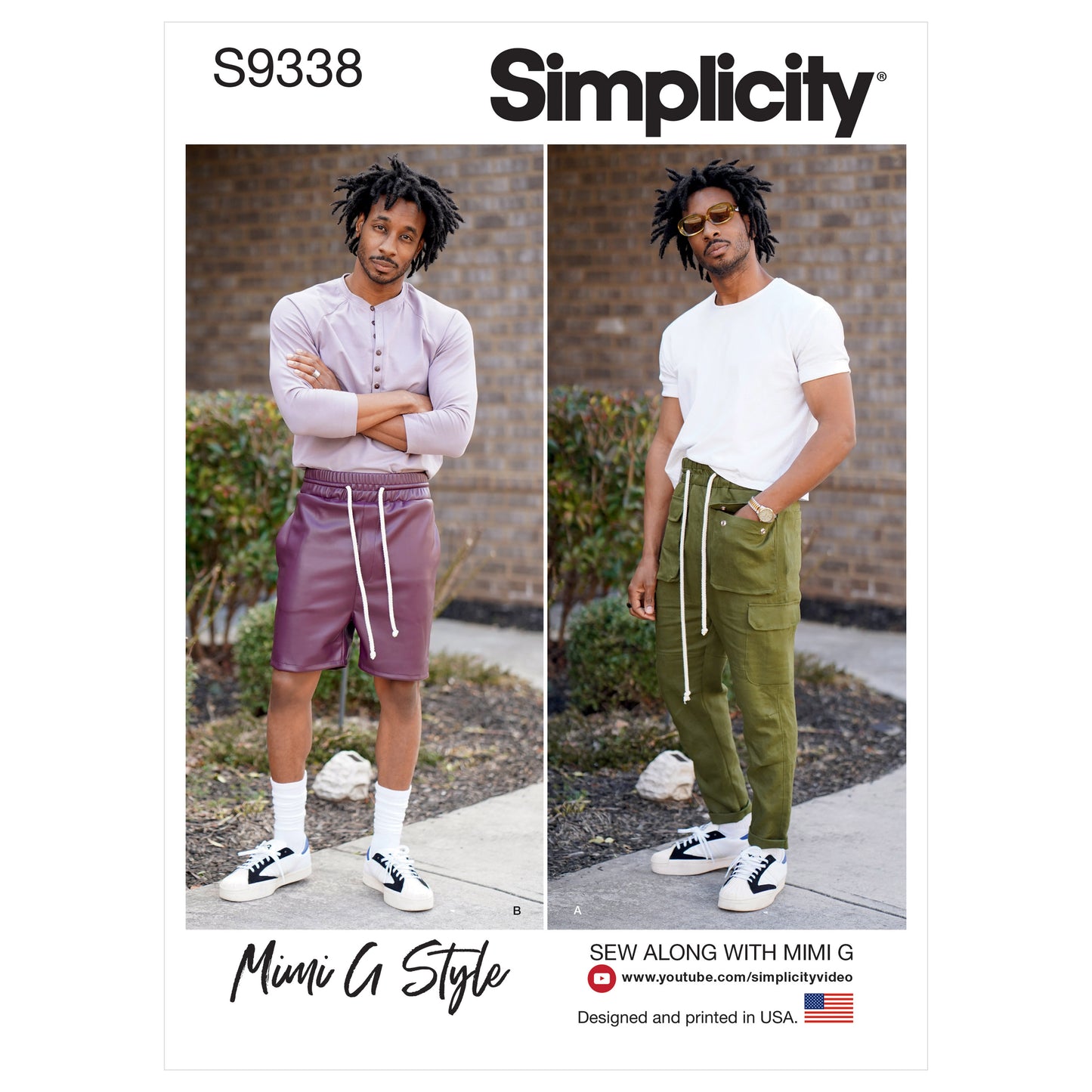 Symønster Simplicity 9338 - Bukser Shorts - Herre | Billede 6