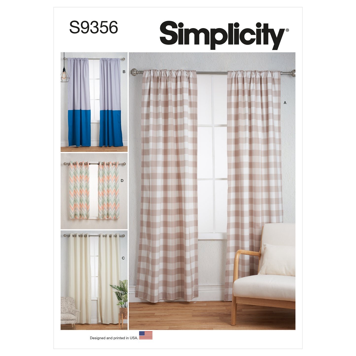 Symønster Simplicity 9356 - Gardin Indretning | Billede 6