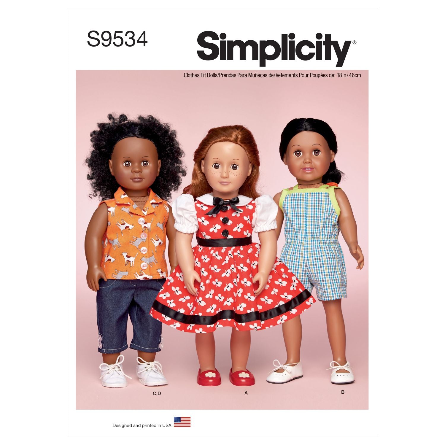 Symønster Simplicity 9534 - Dukketøj | Billede 5