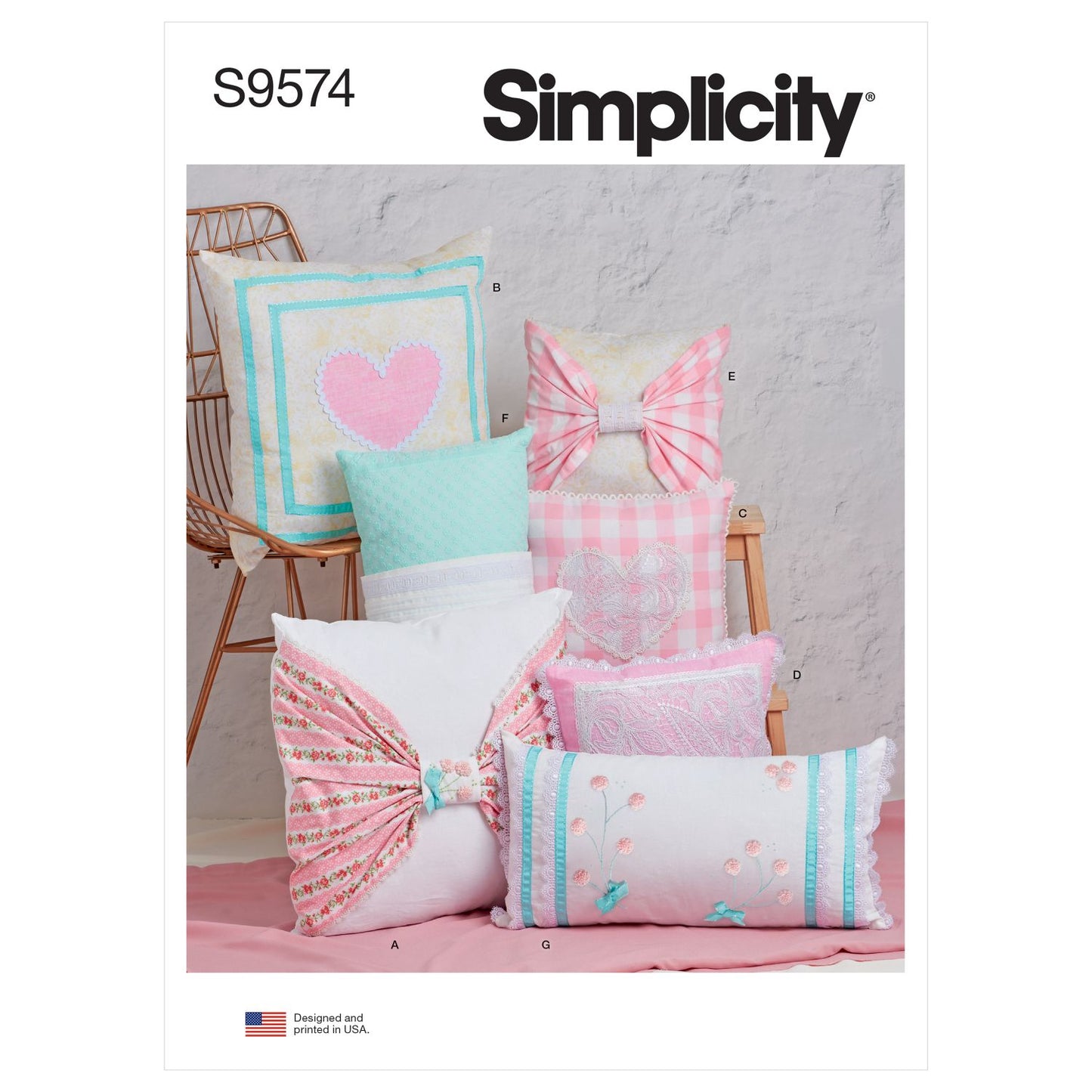 Symønster Simplicity 9574 - Pude | Billede 3