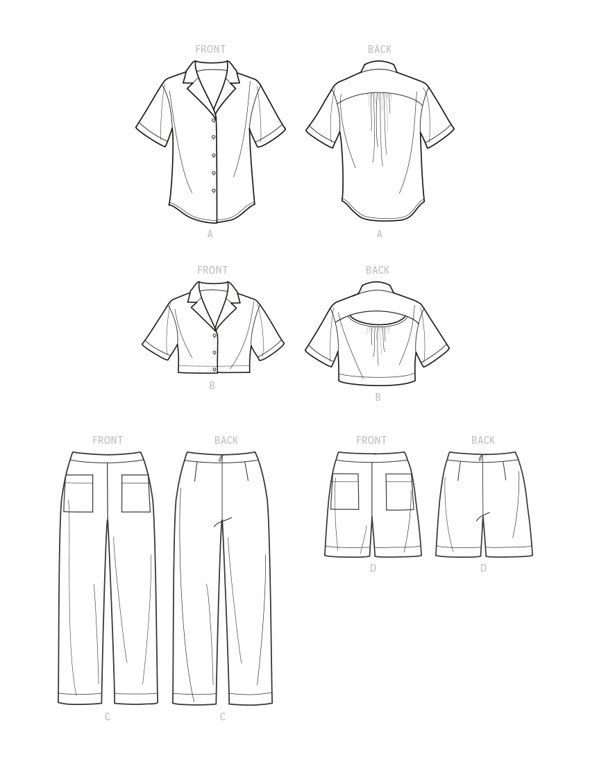 Symønster Simplicity 9610 - Bukser Skjorte Shorts - Dame | Billede 9