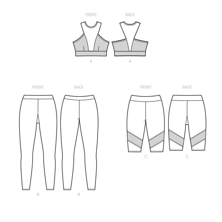Symønster Simplicity 9620 - Shorts - Dame - Hat - Idræt | Billede 5