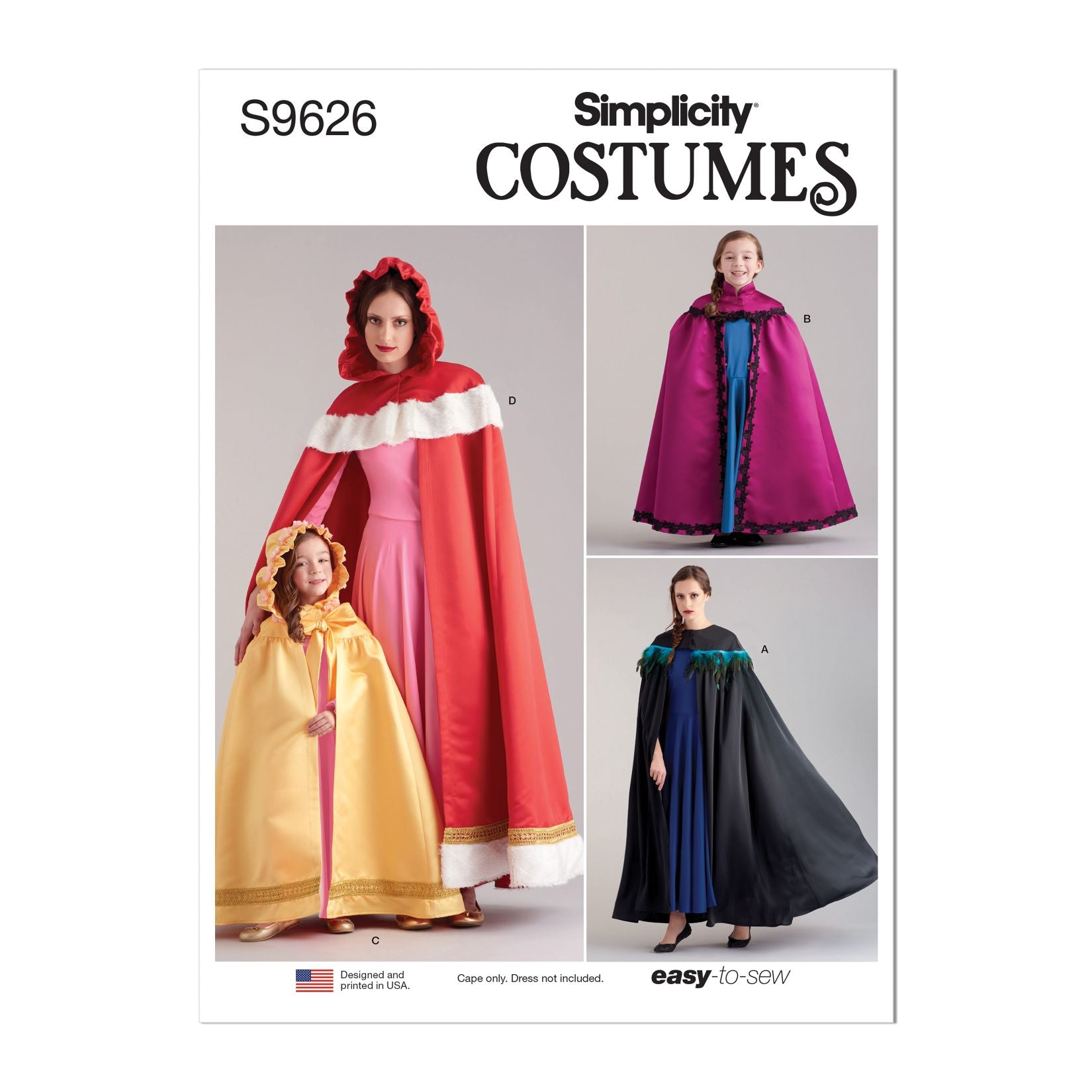 Symønster Simplicity 9626 - Kostume - Dame - Karneval | Billede 4
