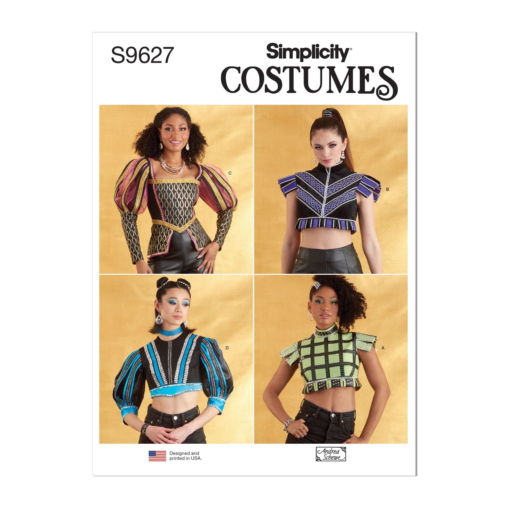 Symønster Simplicity 9627 - Top Kostume Historisk kostume - Dame - Karneval | Billede 6