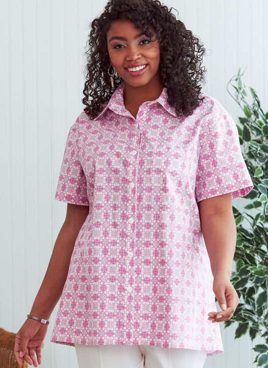 Symønster Butterick 6841 - Skjorte - Dame Herre | Billede 1