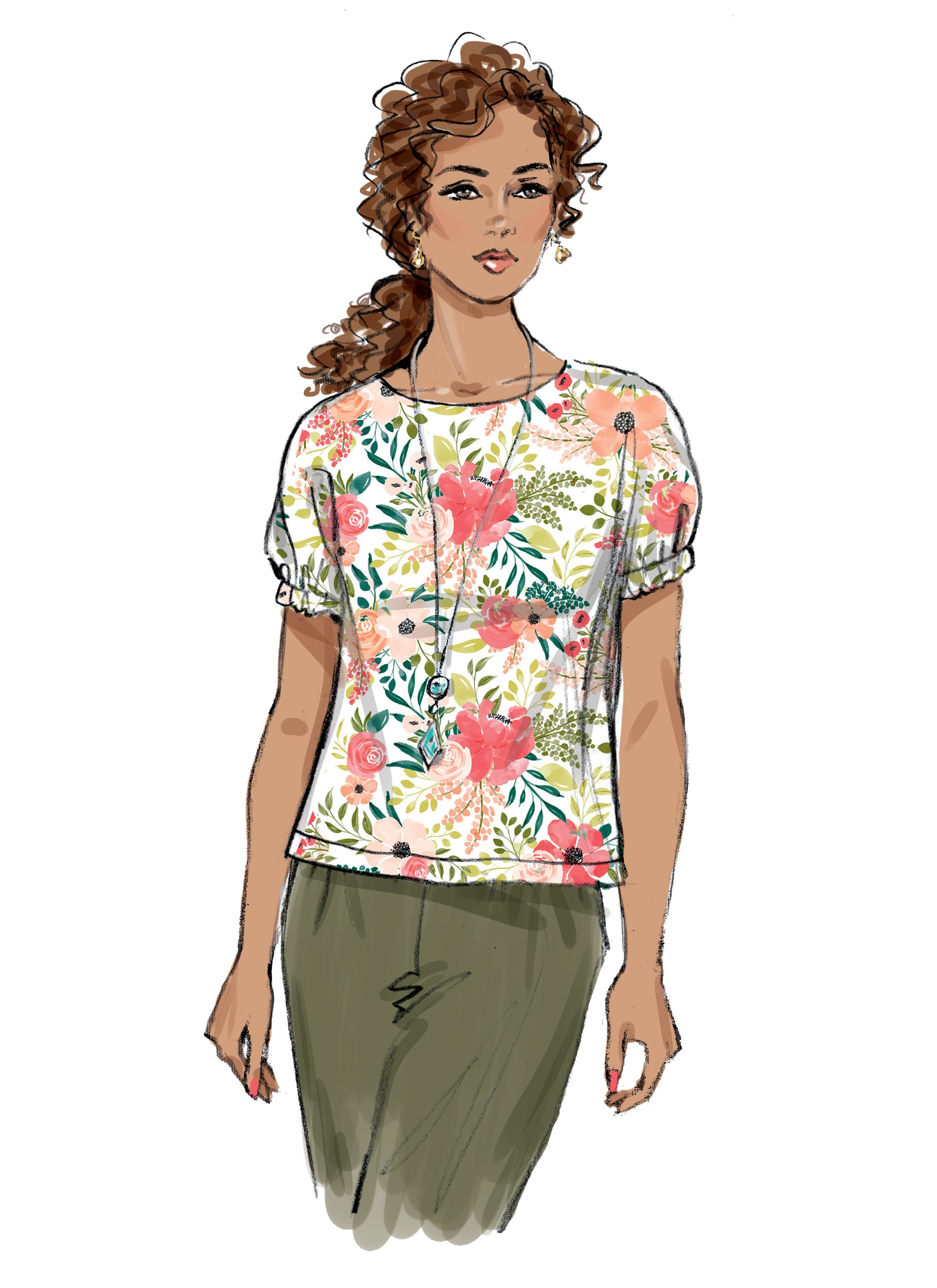 Symønster Butterick 6875 - Top Skjorte - Dame | Billede 4