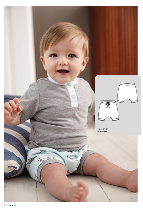 Symønster PDF-symønster - Allt om handarbete 0619 - 126 - Shorts Bukser - Baby | Billede 1