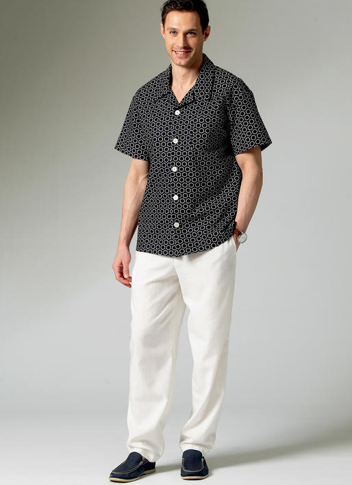 Symønster McCall´s 6972 - Bukser Skjorte Shorts - Herre | Billede 4