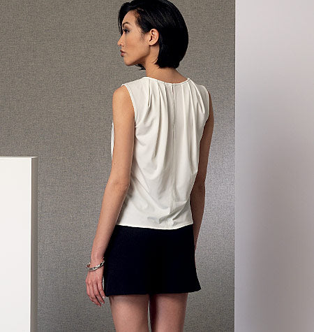Symønster Vogue Patterns 9191 - Top Bukser Shorts Tunika - Dame | Billede 6