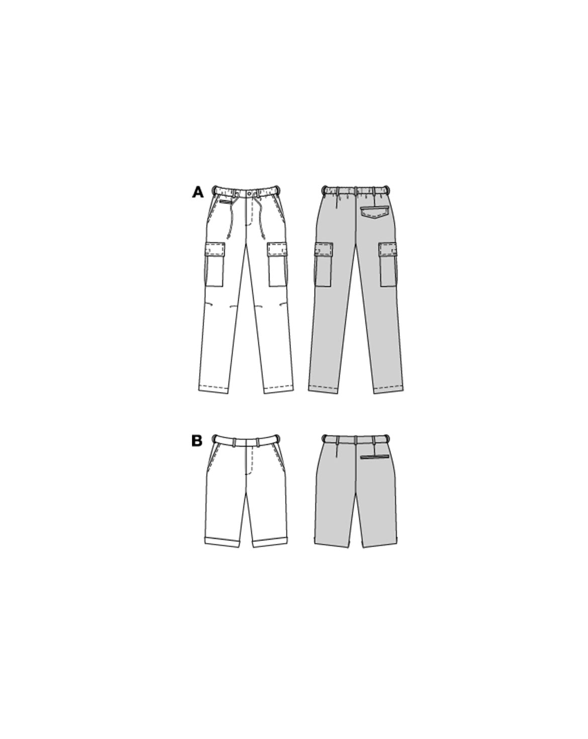 Symønster Burda 5814 - Bukser Shorts - Herre | Billede 4