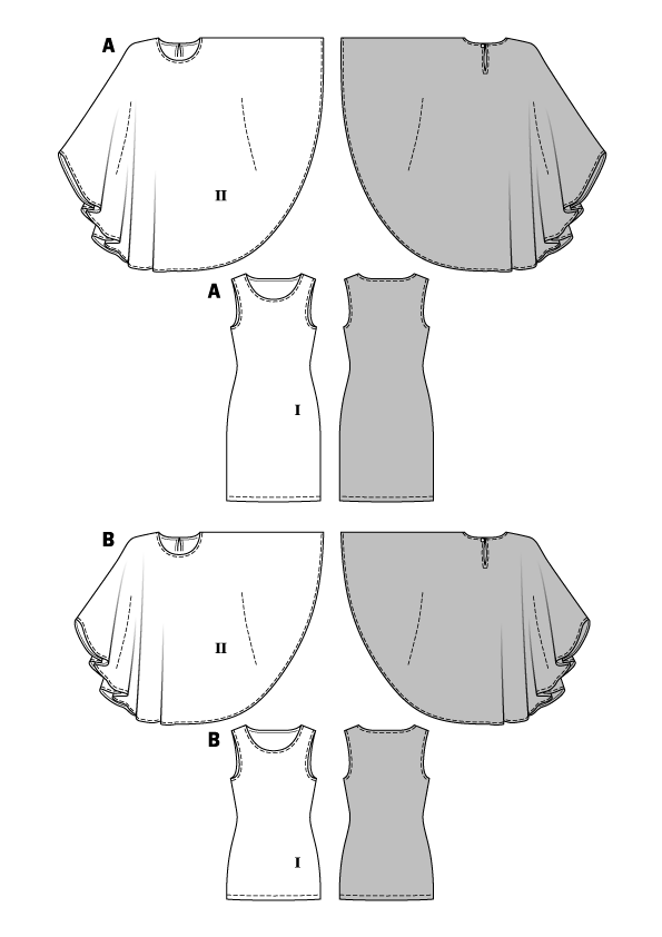 Symønster PDF symønster - Burda 6589 - Kjole Top Skjorte - Dame | Billede 5