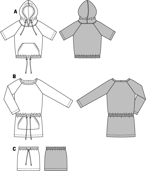 Symønster PDF symønster - Burda 7148 - Kjole Nederdel Skjorte Coordinates - Dame - Casual | Billede 4