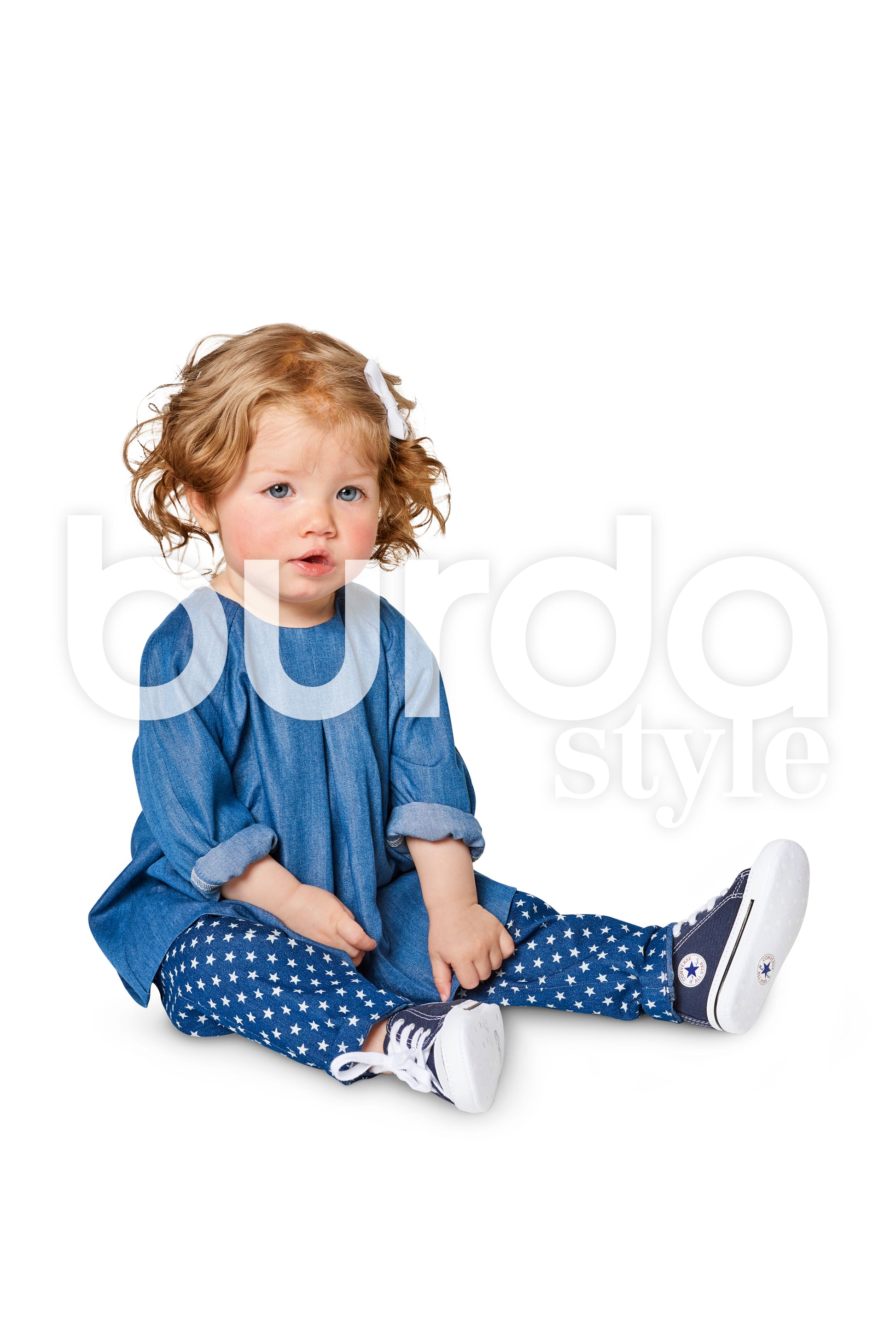 Symønster Burda 9348 - Bluse Bukser Kjole - Baby | Billede 4