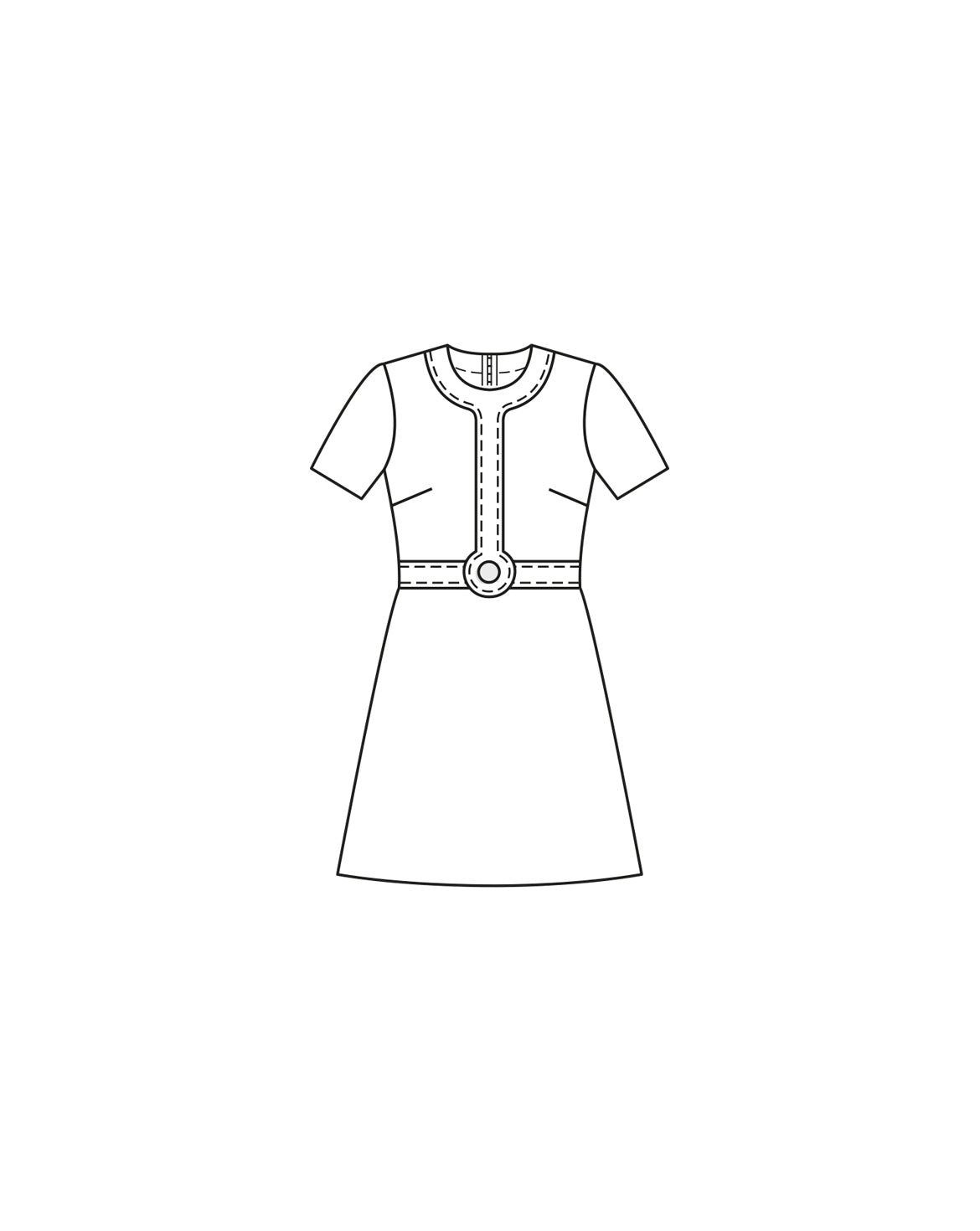 PDF-symønster - Burda 03/24 #125 G - Kjole Vintage - Dame | Billede 3