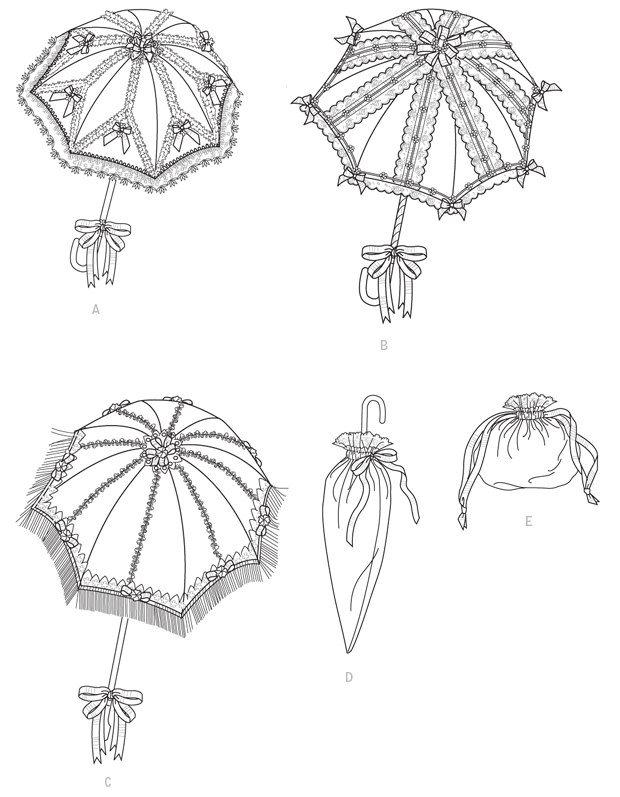 Symønster McCall´s 2006 - Ribbon Embellished Parasols and Covers | Billede 8
