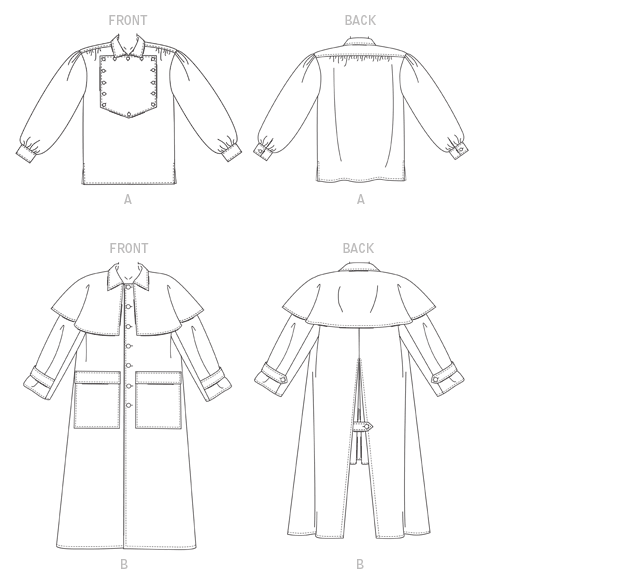 Symønster McCall´s 2037 - Frakke Skjorte Trøje - Herre | Billede 5