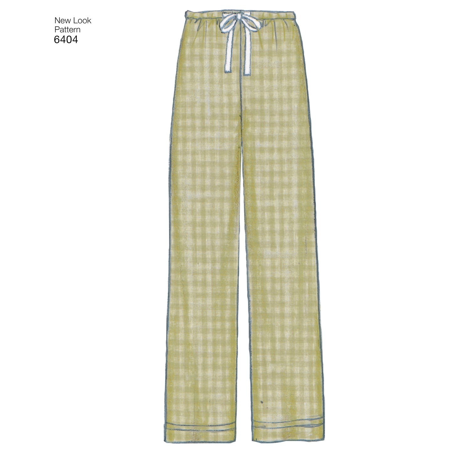 Symønster New Look 6404 - Top Bukser Skjorte Pyjamas - Dame Herre | Billede 4
