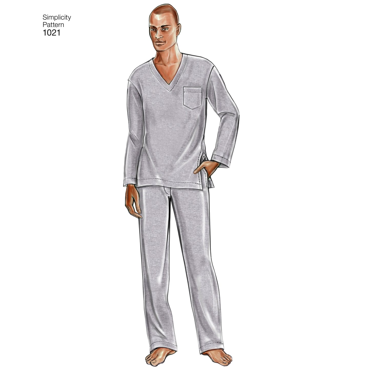 Symønster Simplicity 1021 - Top Skjorte Pyjamas | Billede 4