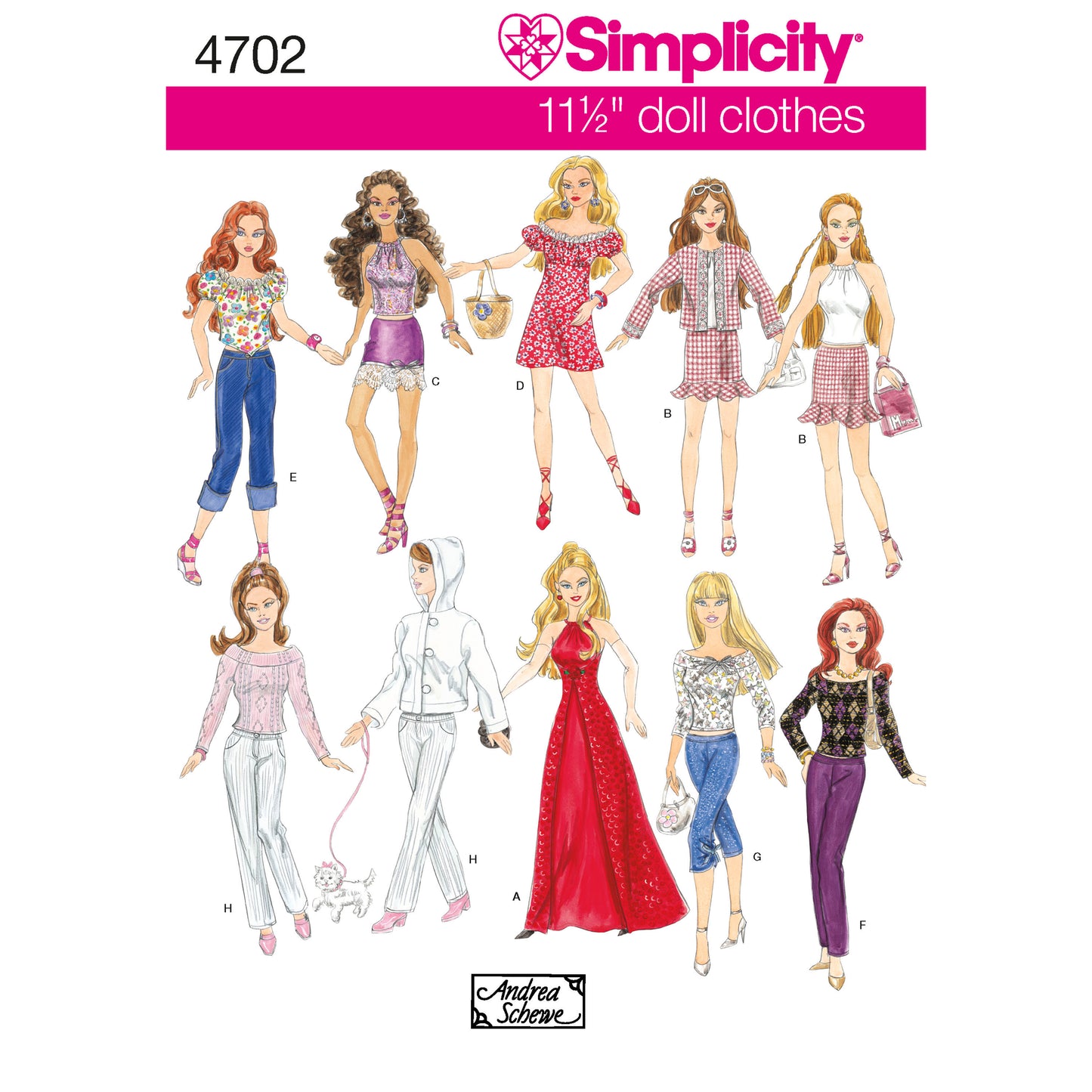 Symønster Simplicity 4702 - Dukketøj | Billede 8