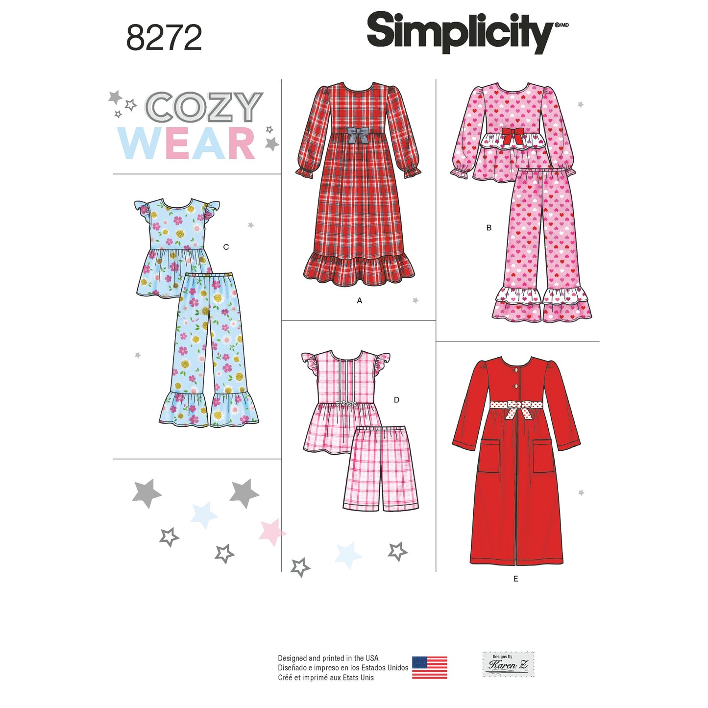 Symønster Simplicity 8272 - Top Bukser - Pige | Billede 7