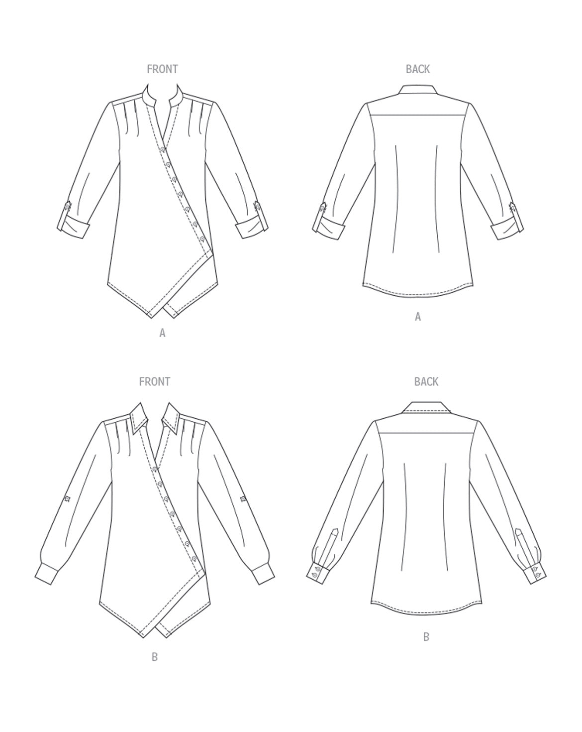 PDF-symønster - Butterick B6980 - Bluse Skjorte - Dame | Billede 2