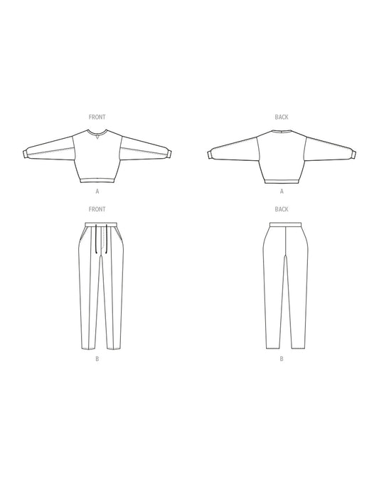 Symønster PDF-symønster - McCall´s 8447 - Trøje Sportstøj Bukser - Dame | Billede 1