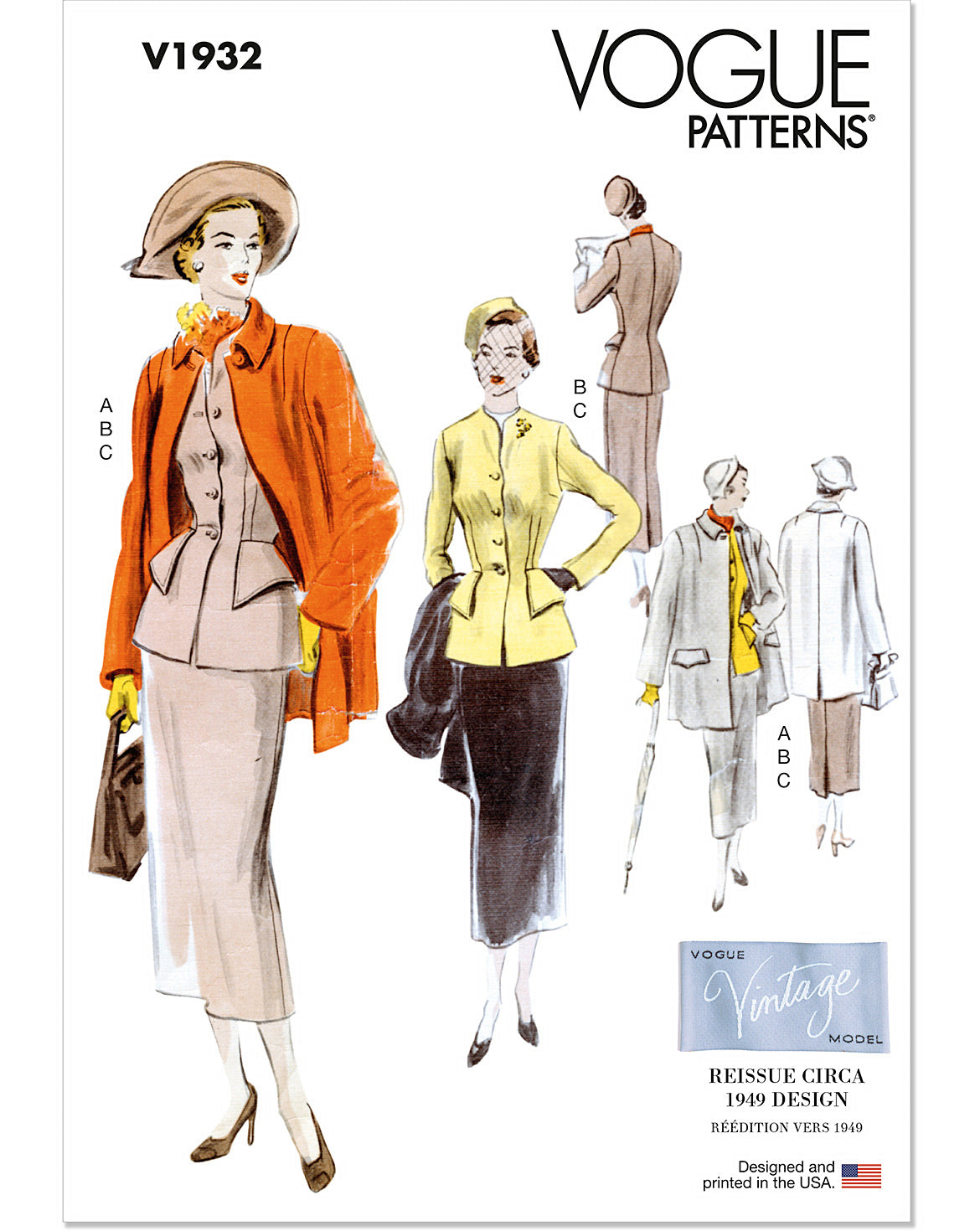 Symønster Vogue Patterns V1932 - Jakke Nederdel Vintage - Dame - Business | Billede 4