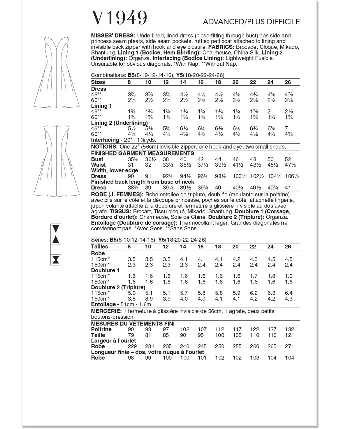 Symønster Vogue Patterns V1949 - Kjole - Dame | Billede 5