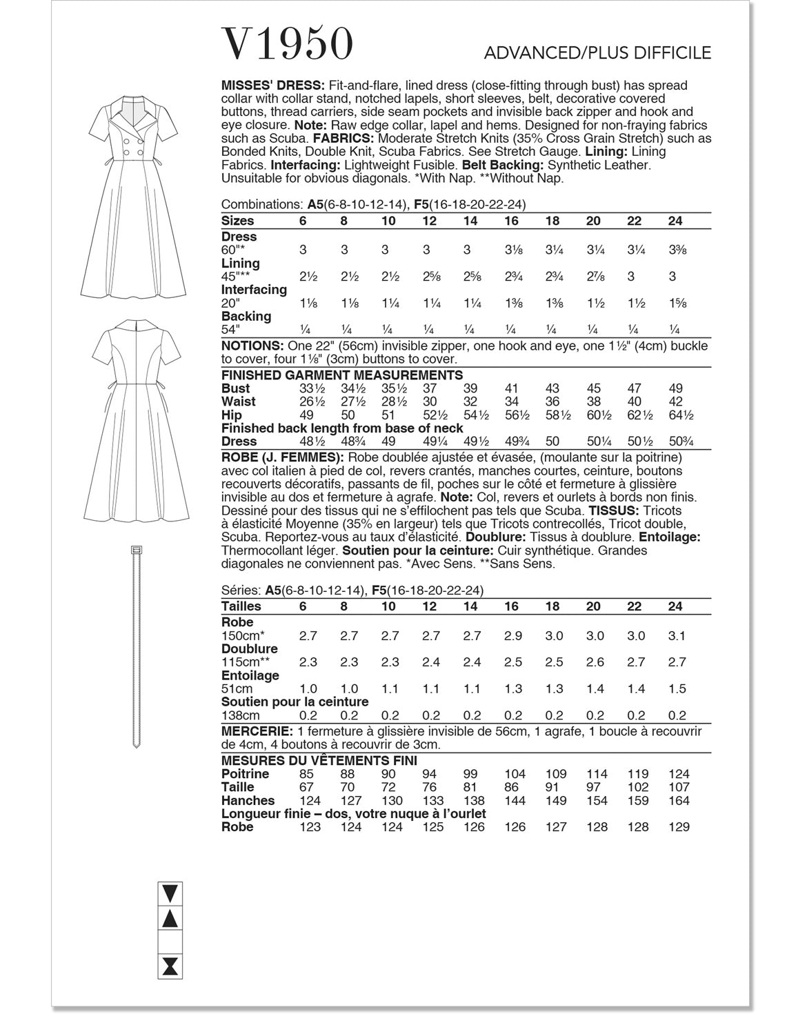Symønster Vogue Patterns V1950 - Kjole - Dame | Billede 4