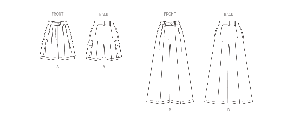 Vogue Patterns V1958 - Bukser Shorts - Dame